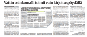 Mikko Akselin - Vattin osinkomalli toimii vain kirjoituspöydällä