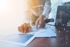 business documents on office table